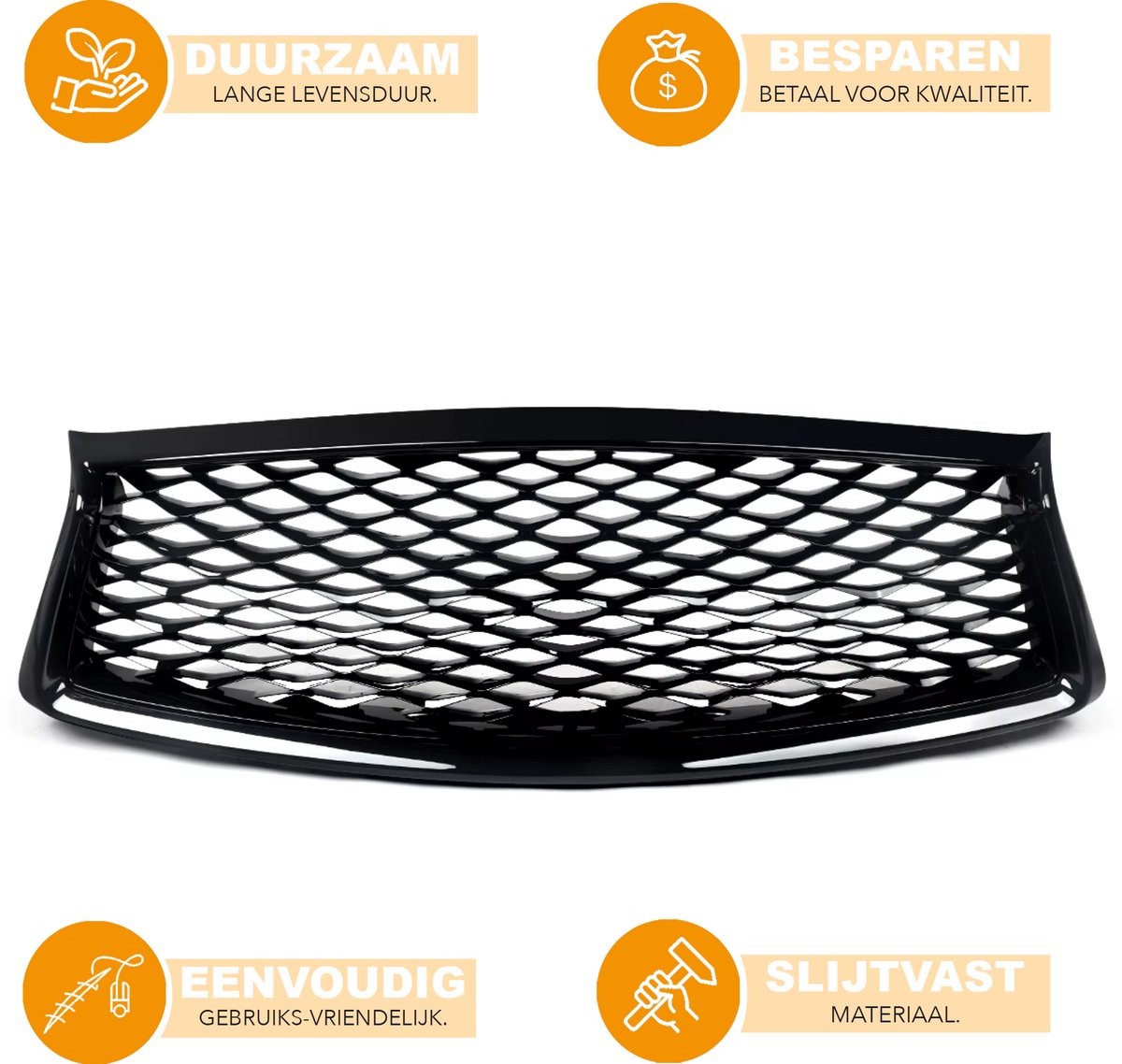 Voorbumper - Voor Infiniti Q50 2018-2022 - Auto accessoires - Voorgrille - Bumpercover voorzijde - Gloss Zwart