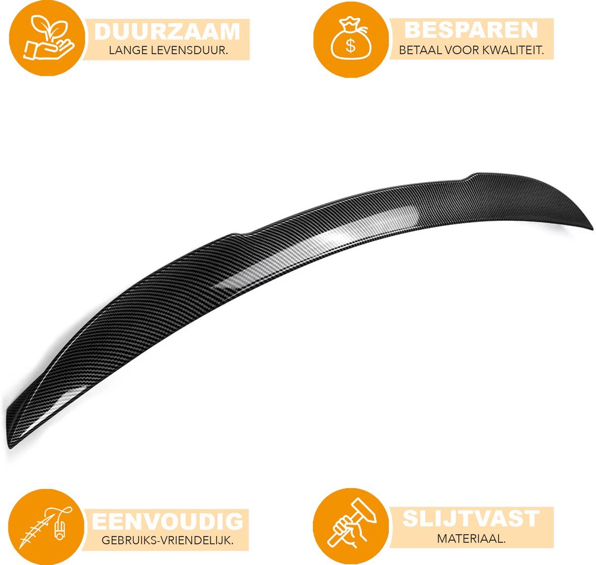 Spoilerblade Nitro GT - Achterlip Spoiler - Carbon Kleur - AC Stijl - Voor BMW 3 Serie 330i G20/G80 - Auto Accessoire