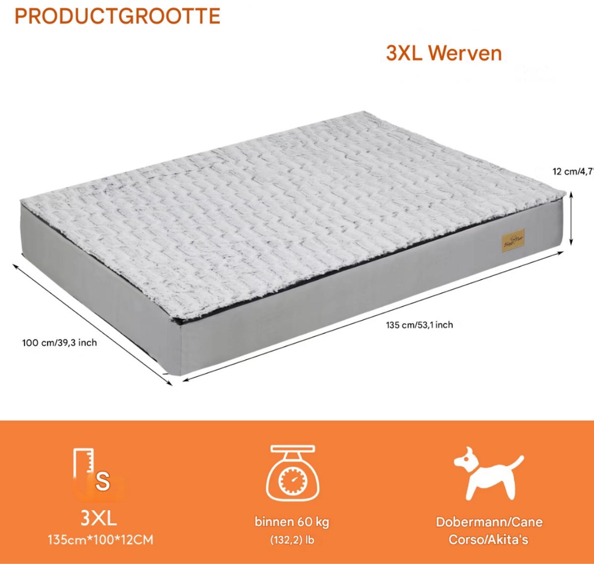 Hondenbed Zero Vortex - Hondenbank - Hondensofa op poten - Hondenzetel - Comfort en zacht - Afneembaar kussen - 95cm