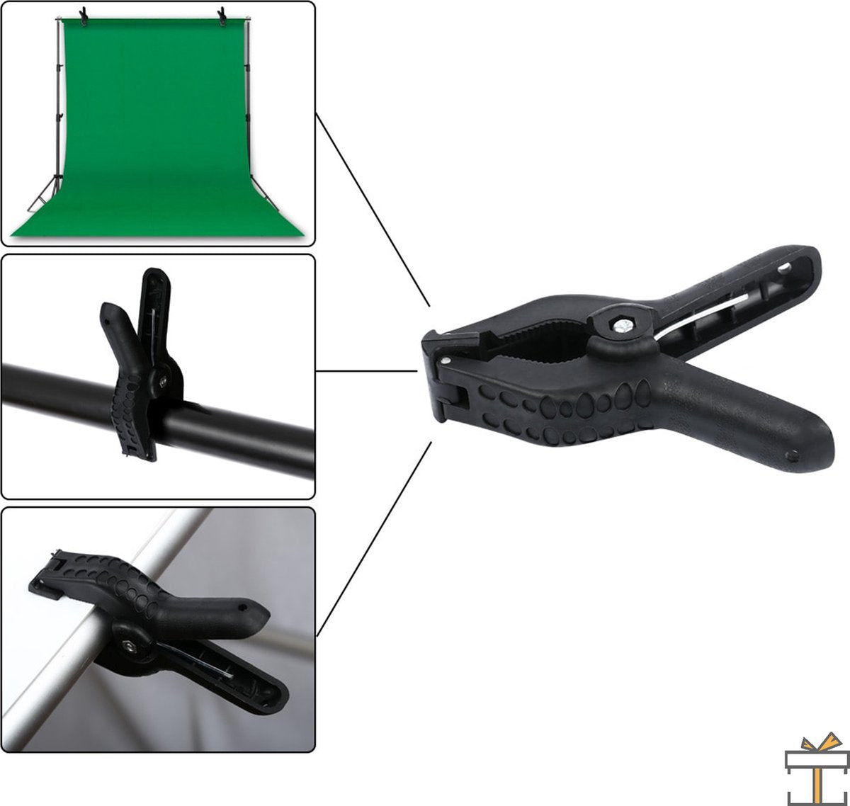 Happyment® Fotostudio set - Softbox - Studiolamp - Greenscreen met achtergrond systeem - Statief - Black friday - Kerstcadeau
