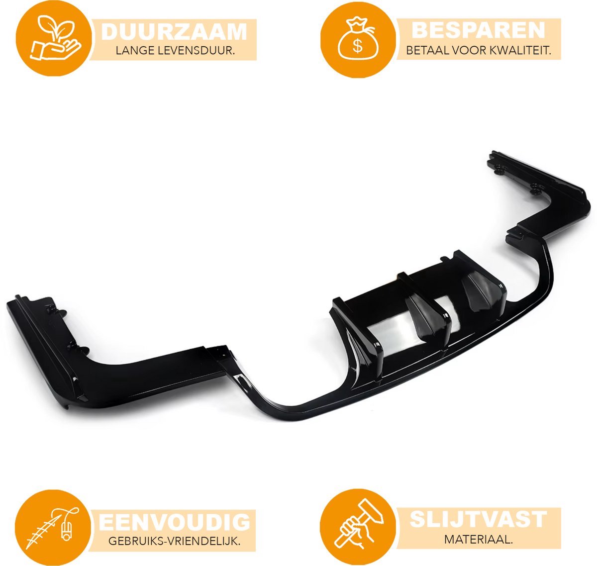Diffuser Lipspoiler Voltrax - Achterbumper Lipspoiler Diffuser - Voor BMW E92 Coupe/E93 Cabriolet M3 (2008-2013) - Koolstofvezel - Auto accessoires