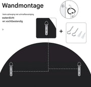 Elegante Spiegel Vortex - Ronde wandspiegel - 60cm - Zonder verlichting - Woonkamer