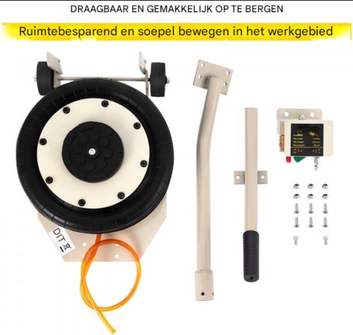 Pneumatische Krik - 5 Ton - Airjack - Lucht krik - Hefkrik - Autokrik - Voor auto, caravan, aanhangwagen en zware voertuigen