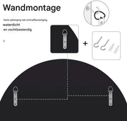 Elegante Spiegel - Ronde wandspiegel - 80cm - Zonder verlichting - Woonkamer