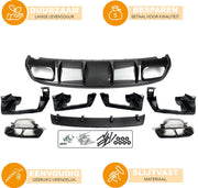 Achterbumper - Voor Mercedes A-Klasse W176 A200/A45 AMG 2013-2018 - Auto accessoires - Diffuser - Carbon Look