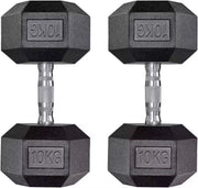Halterset Valora - Gewichten - Halters - Voor Krachttraining & Thuisfitness - Compacte Stalen Dumbbells van 10 kg - Set van 2