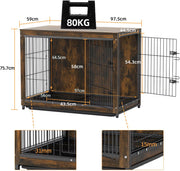 Vintage Hondenbench - 97cm - Hondenhok - Metaal - Kennel