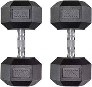 Halterset - Gewichten - Halters - Voor Krachttraining & Thuisfitness - Compacte Stalen Dumbbells van 10 kg - Set van 2