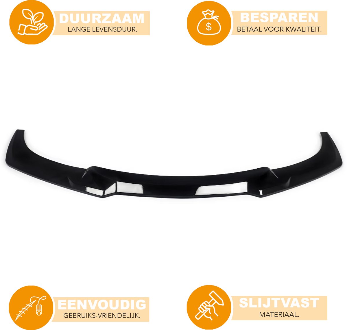 Voorbumper - Voor BMW 6-Serie F06/F12/F13 M Sport 2012-2018 - Auto accessoires - Lipsplitter - Gloss Zwart