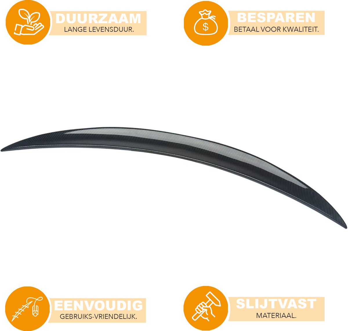 Achterspoiler - Voor BMW 2 Series F22/F23 M2 F87 M Sport - Auto accessoires - Lipspoiler - Kofferspoiler - Gloss Zwart