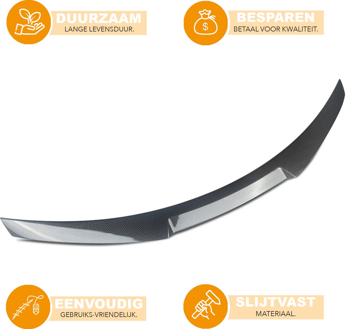 Achterspoiler - Voor Infiniti Q50 2014-2020 - Auto accessoires - Kofferspoiler - Achterklepspoiler - Carbon Look