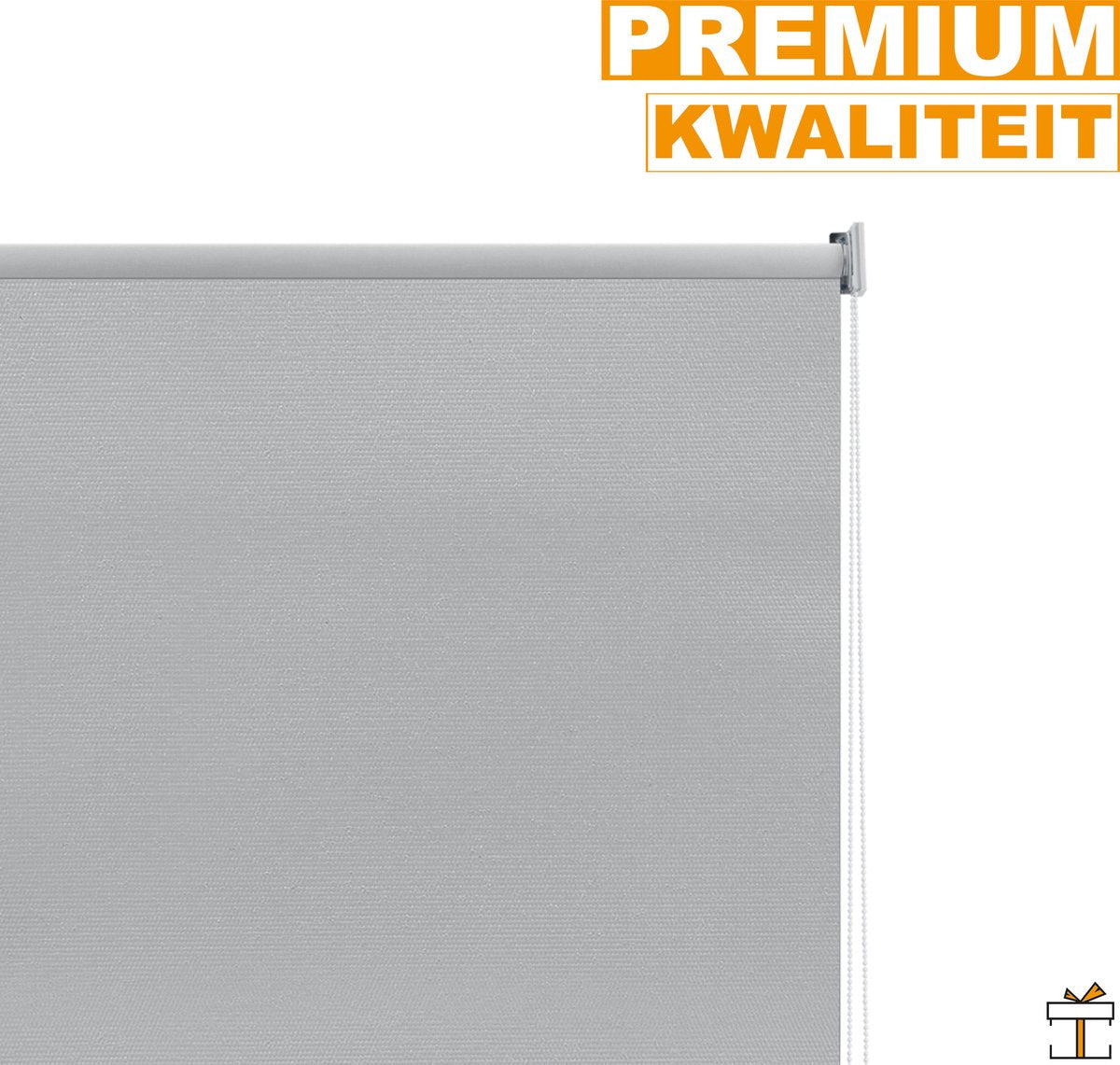 Happyment Modern Rolgordijn Grijs - 100x240cm - Rolgordijnen verduisterend - Luxaflex - Waterafstotend - Isolerend - Zonder of met boren grijs