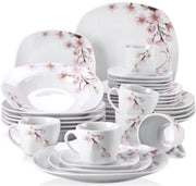 Golden Serviesset - 6 persoons - 30 delig - Wit Keramisch - Eetborden - Breakfast Plates
