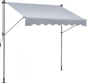 Zonneluifel - 183cm - Ook als balkonluifel - Terras - Knikarmscherm zonnescherm - Uitschuifbaar - PU Coating - In Hoogte Verstelbaar