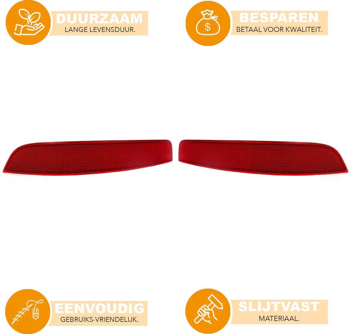 Trackline DualReflector - Reflectoren - Achterbumper - LH + RH - Voor Mercedes GL350/GL450/GL550 (2010-2012) - Auto Accessoires