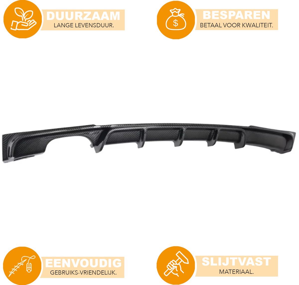 Diffuser Carbonline - Achterbumper - Carbon Look - Voor BMW F30/F31 320i 325i 328i 335i M Sport (2012-2019)