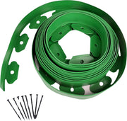 Borderrand - 20m - Gazonrand Kunststof - Flexibele perkafzetting - Tuinrand - 5cm hoog - Groen