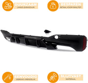 M5 Stijl Achterdiffuser Lip - Voor BMW G30 520i/530i/540i M Sport (2017-2021)- Glanzend Zwart ABS - Auto accessoires
