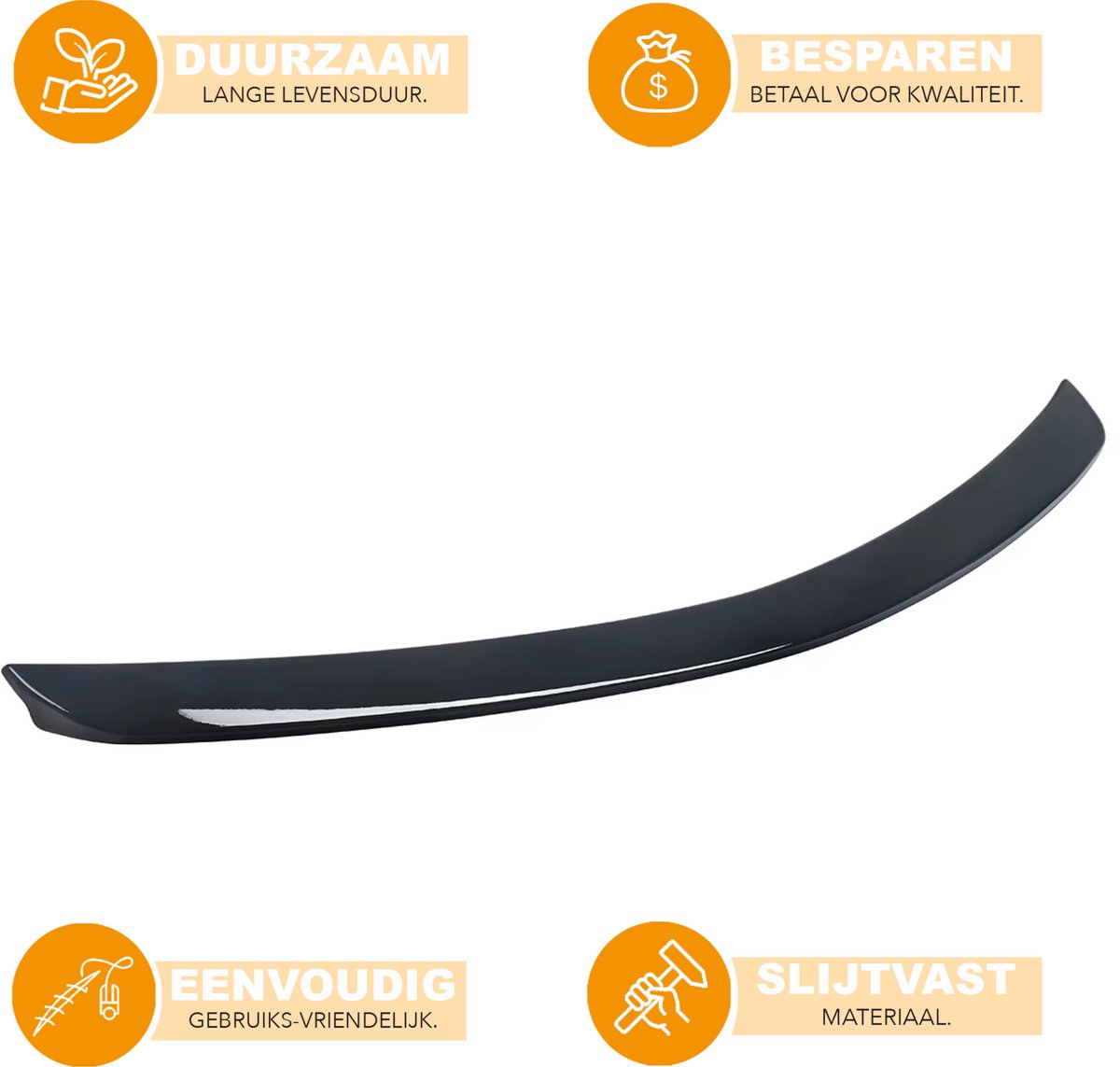 Kofferbak Spoiler - Voor Mercedes W204 C250/C300 (2008-2014)- AMG Stijl - Gloss Black - Auto Accessoires