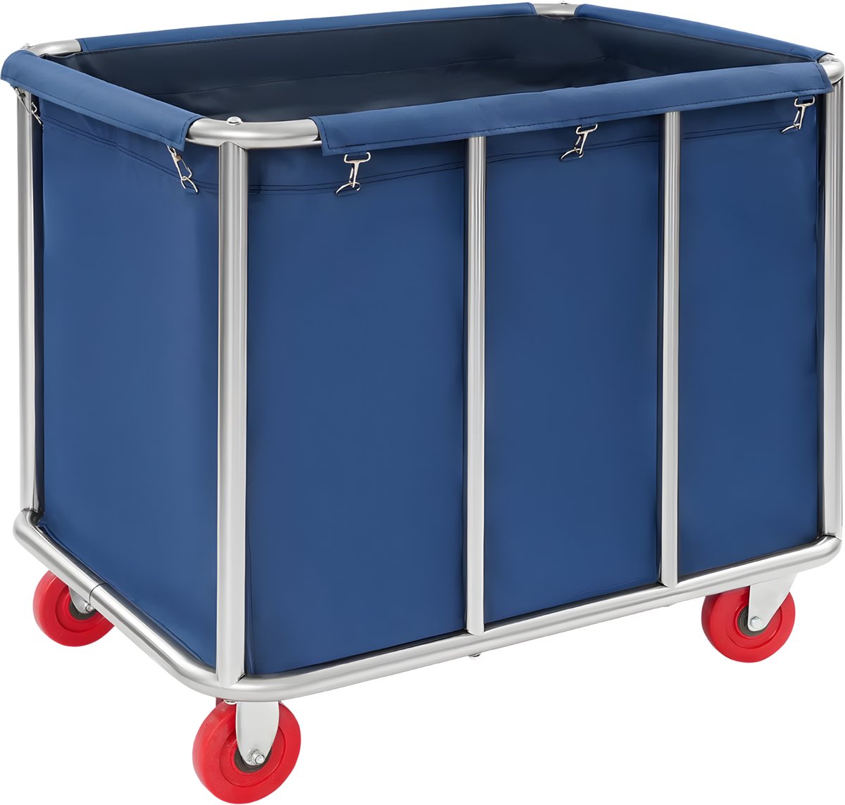 Waswagen - Wasverzamelwagen - Wasmand - Voor thuis, hotel en horeca - Blauw