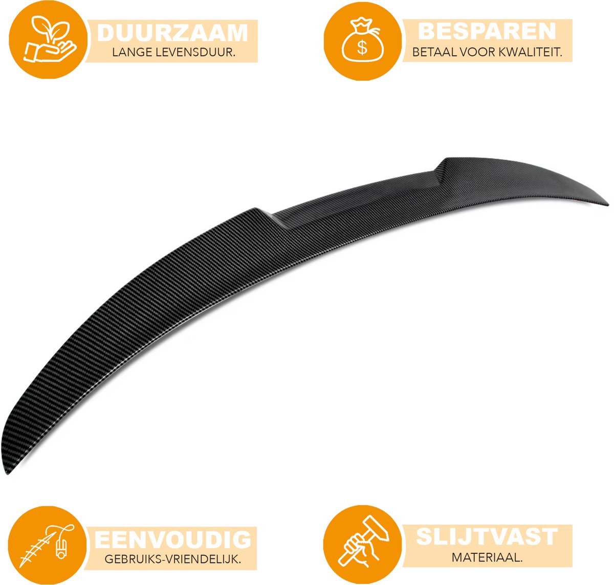 Spoiler G15 Zypher - Achterbumper Spoiler Vleugel - Voor BMW 8 Serie G15 Coupe (2018+) - Gloss Zwart - M4 Stijl - Auto accessoires