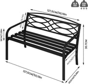 Tuinbank 3-zits - Voor terras - Weerbestendig - Met armleuningen en rugleuning
