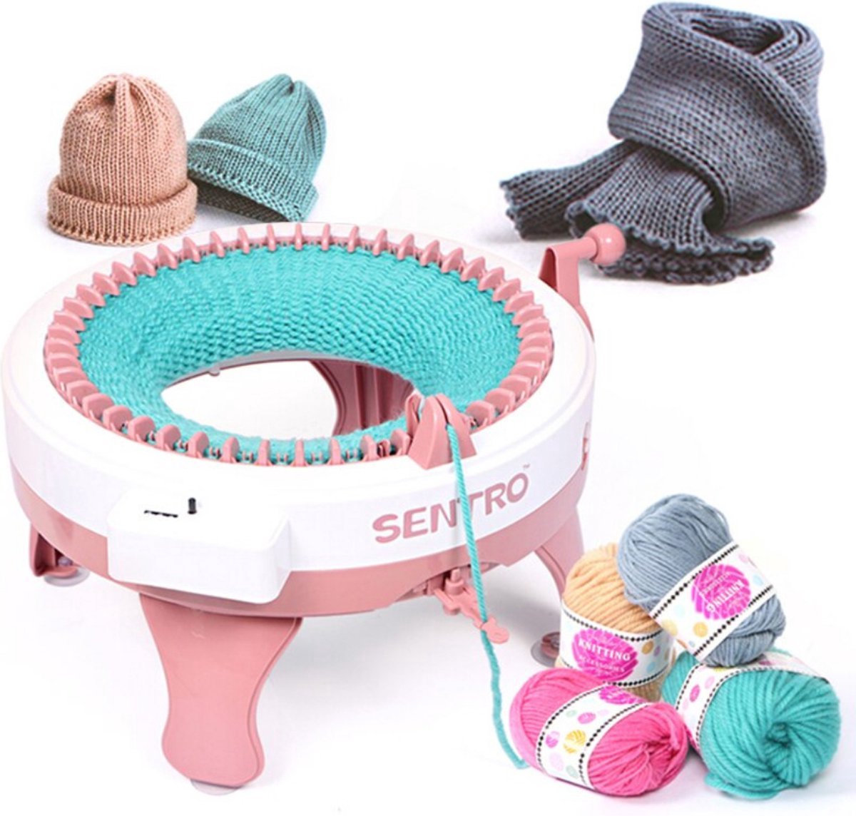Happyment Breimachine - Breimolen - Punnikmolen - Knitting Machine - Wolmolen - Roze