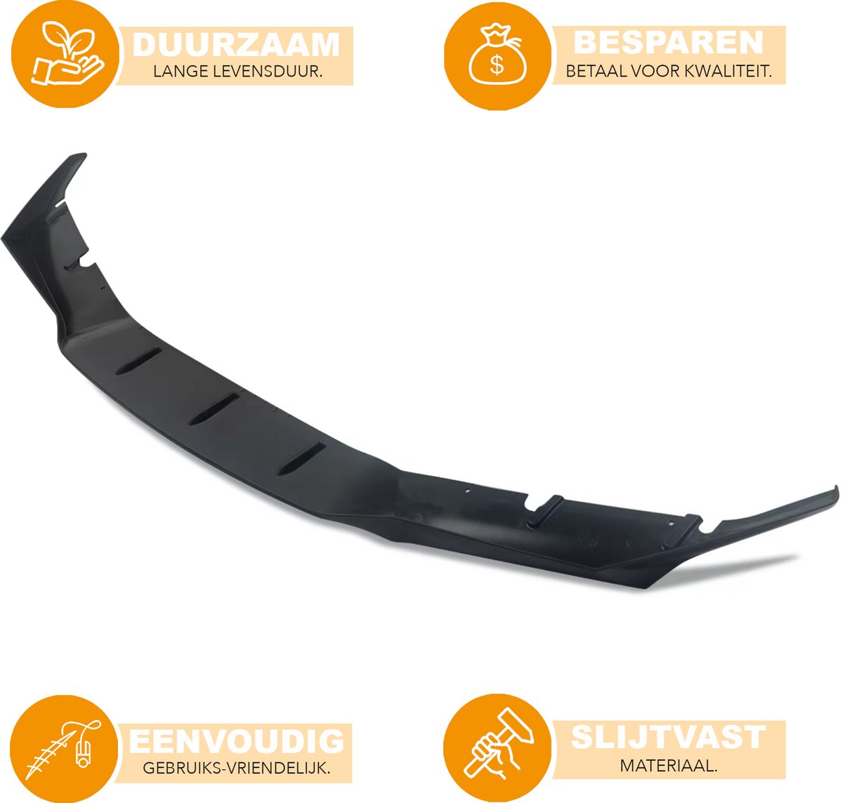 Voorbumper Lip Splitter - Gloss Zwart - Voor BMW 5 Serie F90 M5 (2018-heden) - Alleen Geschilderd - Auto Accessoires