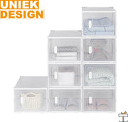 Happyment Schoenenbox PRO - 8 stuks - Transparant - Sneakerbox - Schoenendoos - Opbergsysteem - Opbergbox