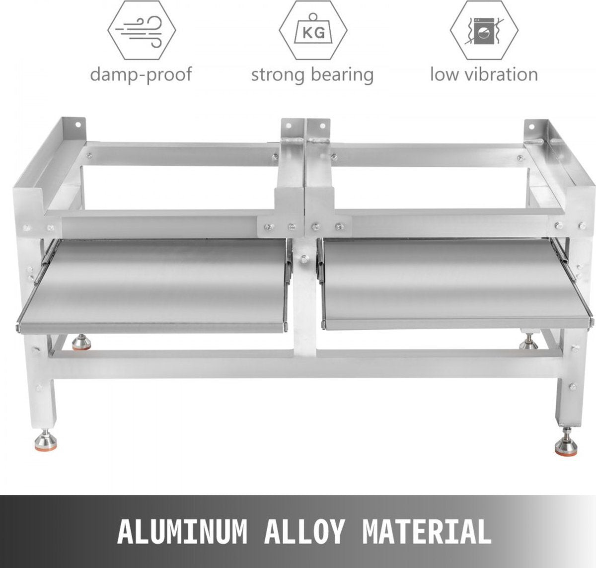 Bolt Edge Wasmachine Verhoger - Verstelbaar - Aluminium - Inclusief 2 planken