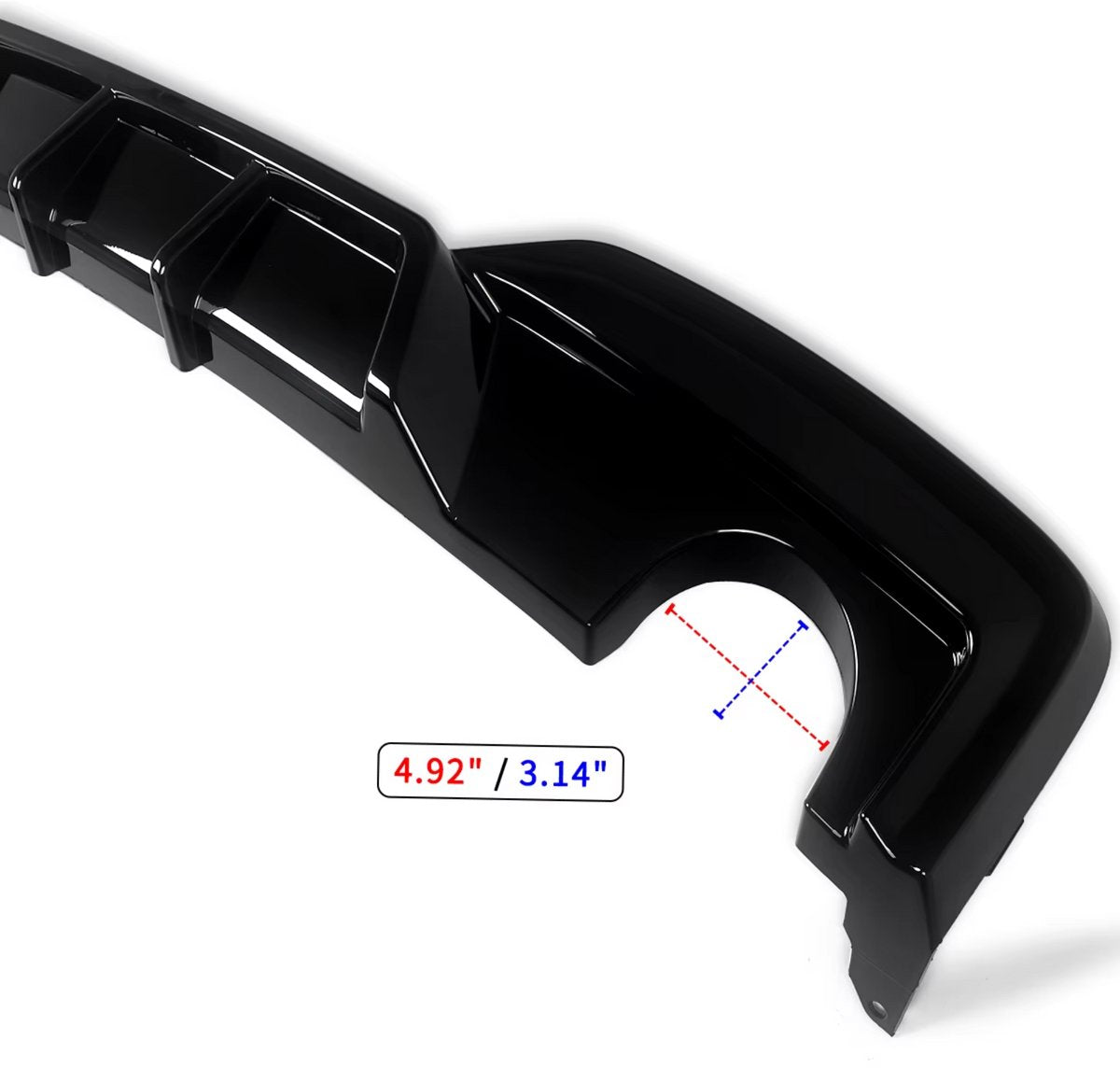 Achterbumper Diffuser Lip - Voor BMW 6 Serie F06/F12/F13 640i M Sport (2012-2018) - Zwart - Auto accessoires