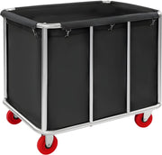 Waswagen - Wasverzamelwagen - Wasmand - Voor thuis, hotel en horeca - Zwart