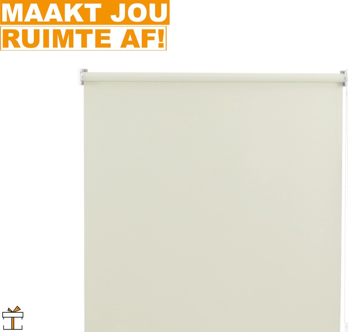 Rolgordijn - Beige - 100x240cm - Verduisterend - Isolerend - Zonder boren