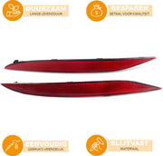 Reflectorset Straton - Achterbumper Balken - Rood - Voor Tesla Model X (2016-2023) - 1034342/1034343 - Auto Accessoires