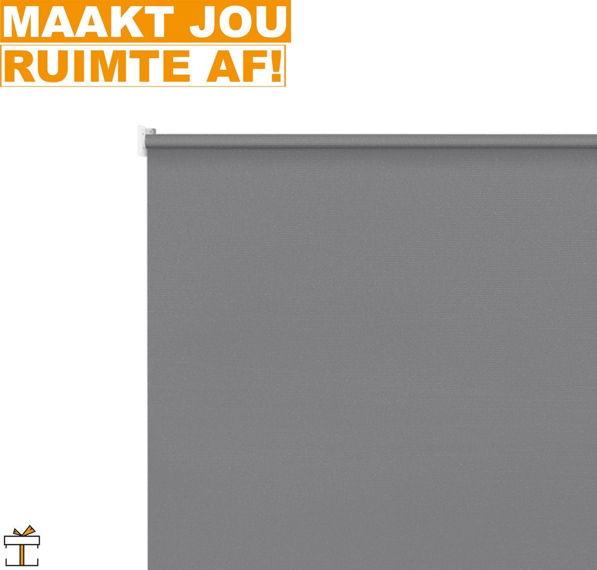 Bolt Edge Rolgordijn - Donkergrijs - 100x240cm - Verduisterend - Isolerend - Waterafstotend
