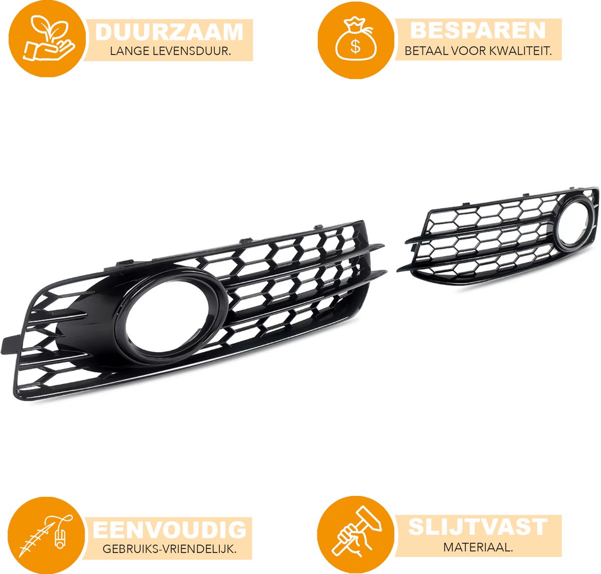 Voorbumper - Voor Mercedes GLC-Klasse X254 GLC43/GLC300 2023+ - Auto accessoires - Facelift grille - GT Grille - Zwart