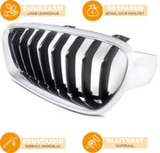 Grille Racerline - Voorbumper Grille - Voor BMW 3 Serie F30/F31/F35 (2012-2018) - Chroom & Zwart - Auto accessoires
