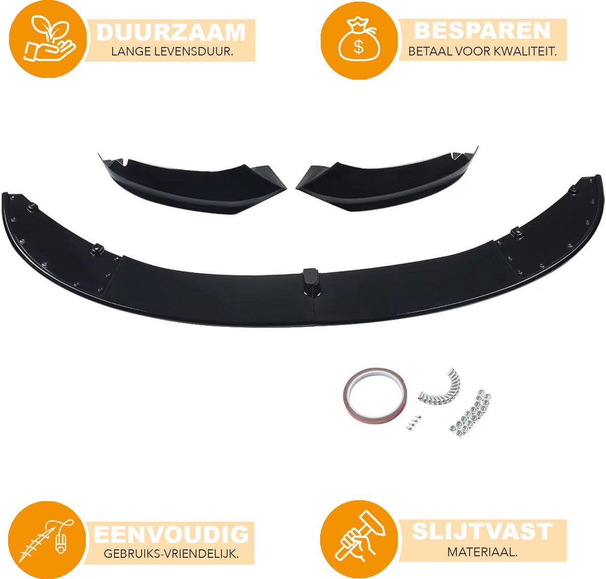 Voorbumper Splitter - Gloss Zwart - Voor BMW F32/F33/F36 M Sport (2014-2020) - Prestatielook