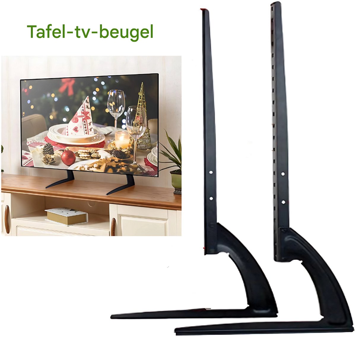 Universele TV beugel - Staand 32-70inch - In hoogte verstelbare voeten - Stevige metalen constructie