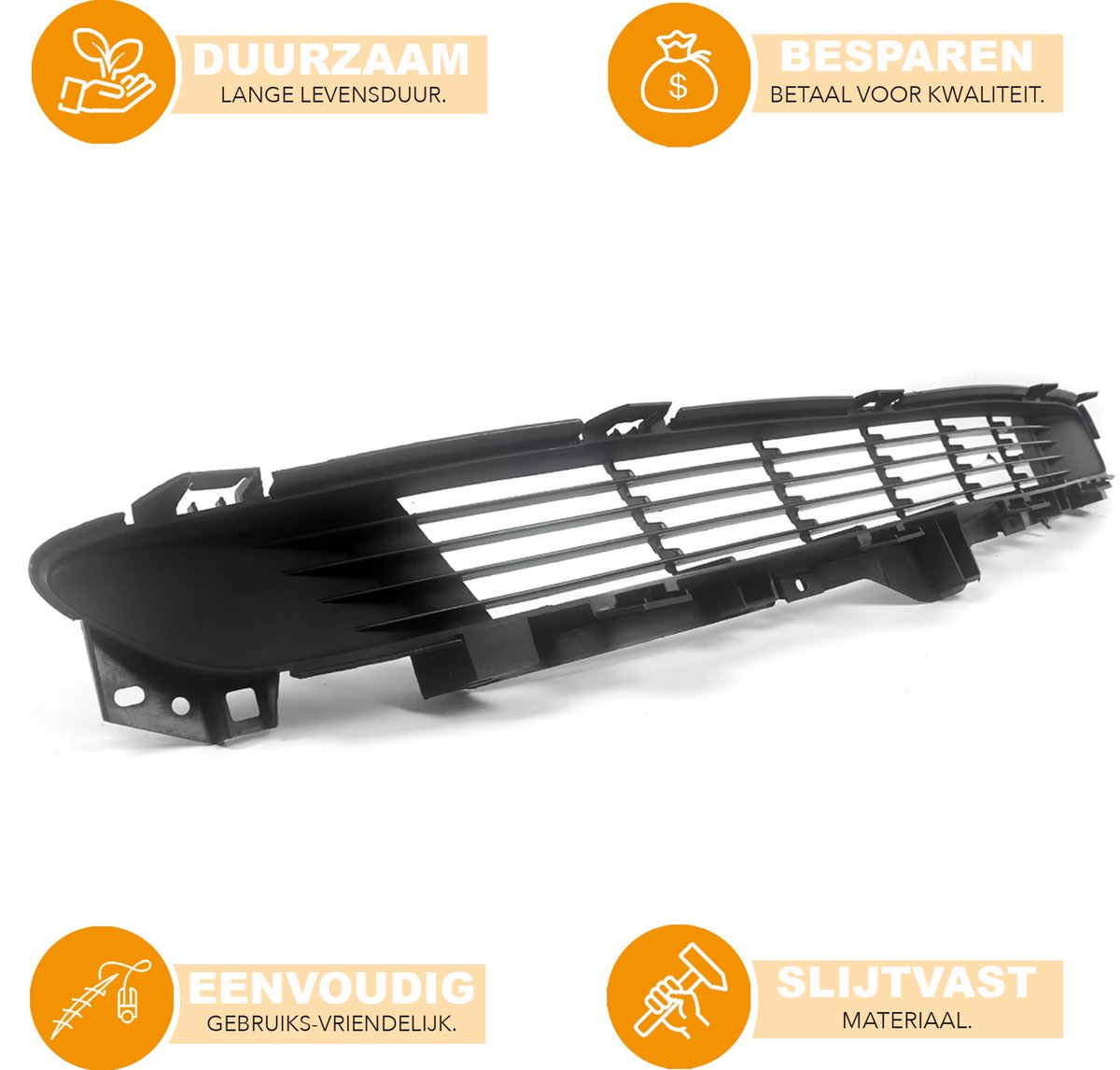 Voorbumper - Voor Tesla Model 3 2017-2023 - Auto accessoires - Onderste grille - Mesh decoratieve cover - Zwart