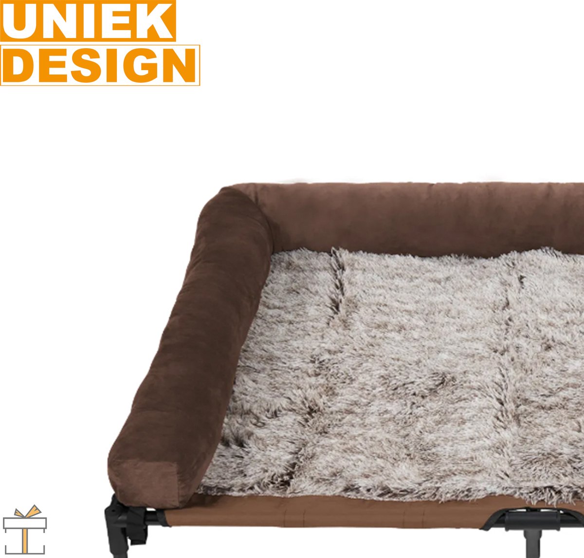 Luxe hondenmand op poten - Hondensofa XXL - Dierenmand - 130x90cm Zetel bank - Hondenbed orthopedisch - Lounger ligbed