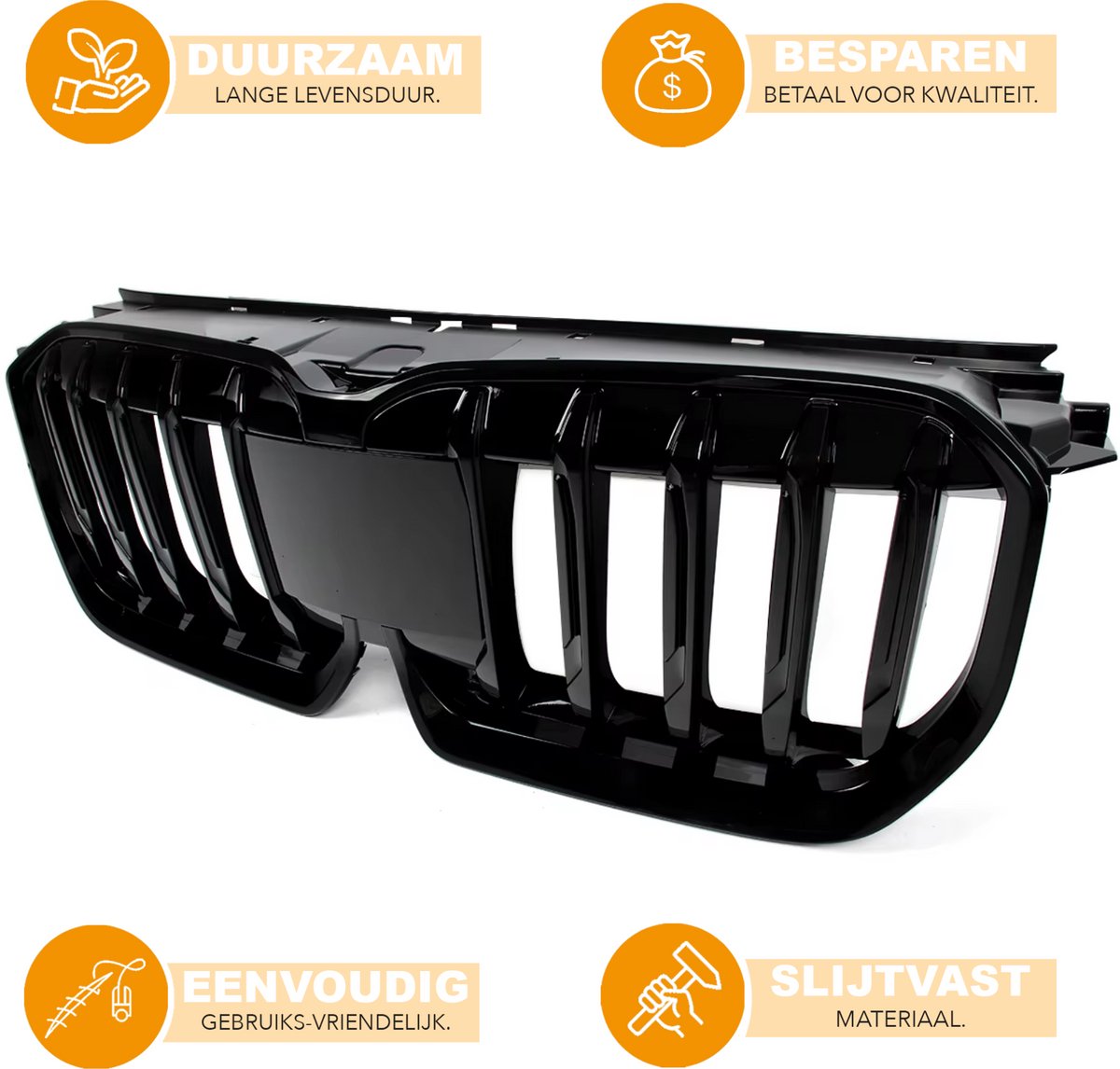 Voorbumper Grill Mesh - Voor BMW X1 U11/U12 M Sport (2022-2024)- Enkele Lijn Stijl - Niergrill - Auto accessoires