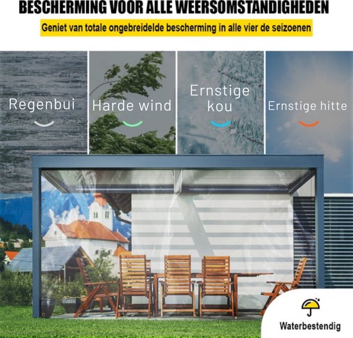 Luxe dekzeil - 3x4 - Tuinmeubelhoes - Beschermhoes