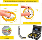 Endoscoop rioolcamera - 7 inch scherm - inspectie camera - 50m - Inspectiecamera - Apparaat voor ondergrondse leidingen