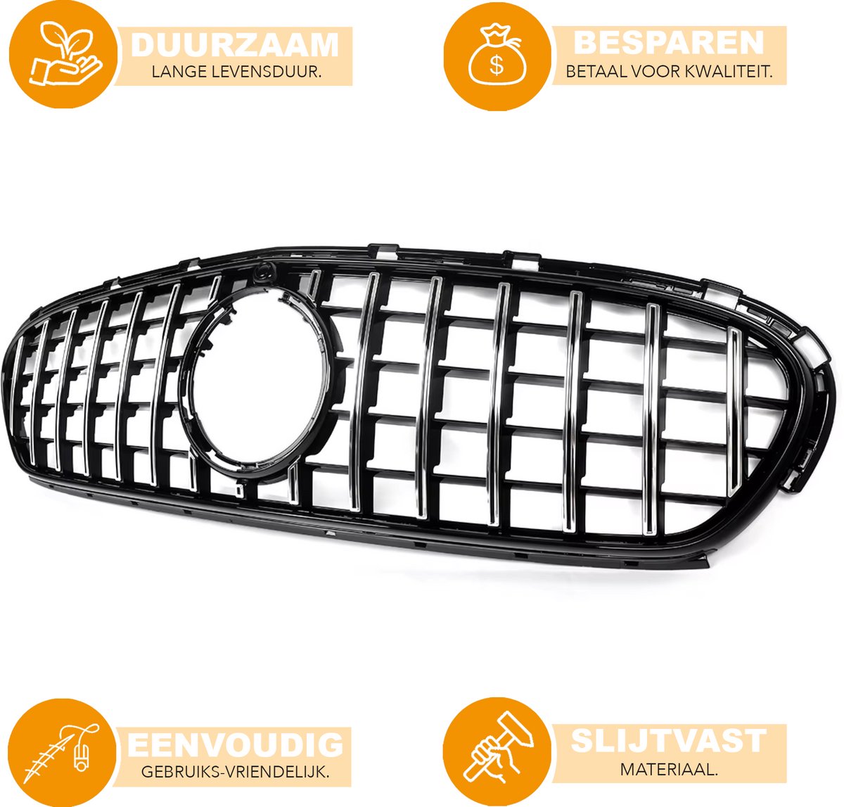 Voorbumper - Voor Mercedes-Benz GLC-Klasse X254 GLC43/GLC300 2023+ - Auto accessoires - Facelift grille - Race grille - Zwart