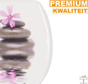 Bolt Edge Toiletbril - Witte Kiezel - Softclose - Universeel - Antibacterieel