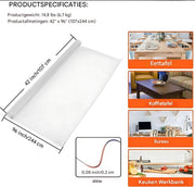 Tafelzeil - PVC Folie - Tafelbeschermer - Tafelkleed transparant - Tafelhoezen - 107 x 244 cm Meubelhoes