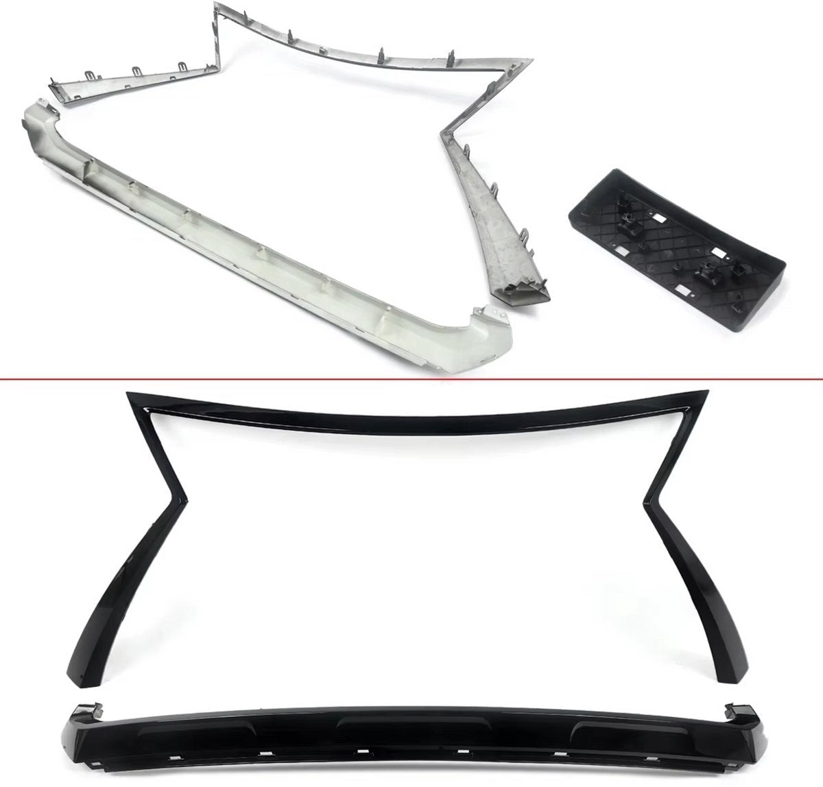 Grille Gitro Sportline - Voorbumper grille Gitro - Voor Lexus RX350/RX450H/RX350L (2016-2019) - Basissport Stijl - Chroom & Zwart