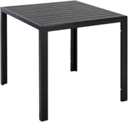 Tuintafel Valora - Aluminium - Voor binnen en buiten - Vierkante vijzettafel tuin - Zwart - Bistrotafel - Eettafel - Hitte- en Weerbestendig