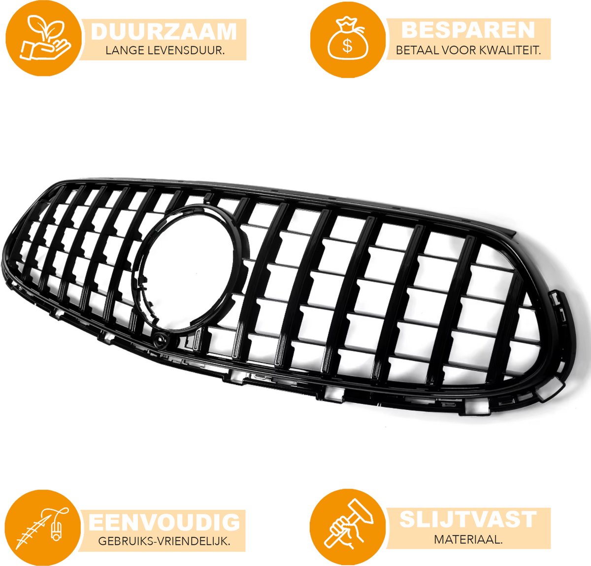 GT Grille voorbumper - Geheel Zwart - Auto Accessoires - Voor Mercedes X254 GLC300 Sport Model (2023-2024)